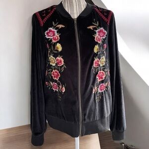 Torrid jacket, size 12,velour, embellished, like new, lined, excellent condition